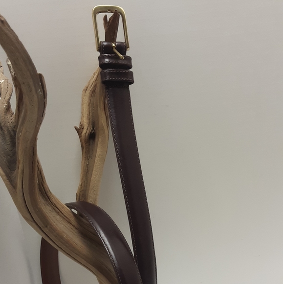 MEN'S  COACH BURGUNDY GOLD BUCKLE BELT  L 38 - Picture 2 of 4